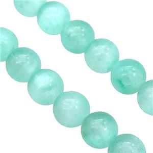 Green Selenite Beads Smooth Round Dye, approx 8mm dia