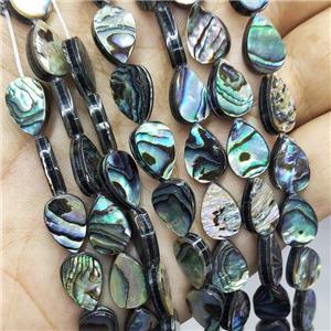 Abalone Shell Teardrop Beads Multicolor, approx 8x12mm