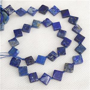 Natural Blue Lapis Lazuli Beads Square Corner-Drilled, approx 9-11mm