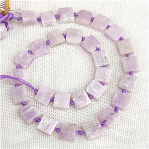 Natural Kunzite Beads Square Lavender, approx 9-12mm