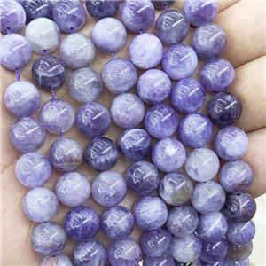 Natural Purple Chalcedony Beads Smooth Round, approx 4mm dia
