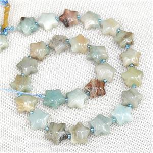 Natural Chinese Amazonite Star Beads Multicolor, approx 15mm