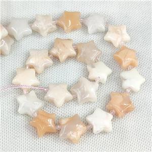 Natural Pink Aventurine Star Beads, approx 20mm