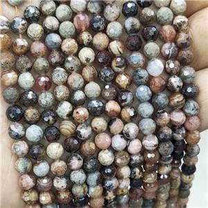 Natural Argentine Rhodochrosite Beads C-Grade Faceted Round, approx 6mm