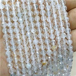Natural Topaz Beads White Faceted Round, approx 5.3mm