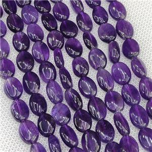 Natural Amethyst Oval Beads Purple, approx 8-12mm