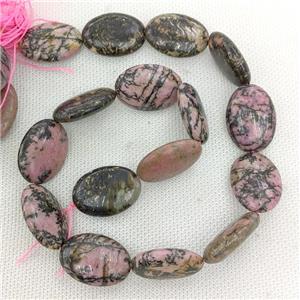 Natural Chinese Rhodonite Oval Beads Pink, approx 18-25mm