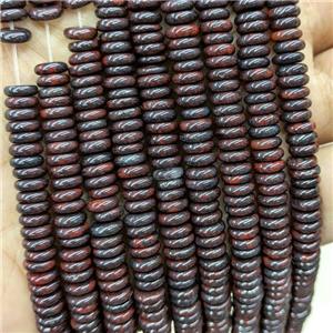Natural Poppy Jasper Heishi Spacer Beads, approx 6mm