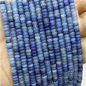 Natural Blue Aventurine Beads Smooth Rondelle, approx 2x4mm