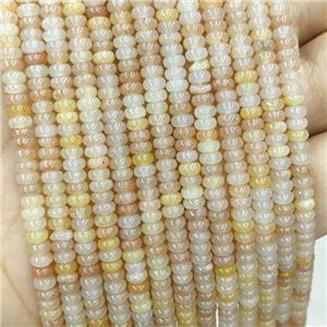 Natural Peach Aventurine Beads Smooth Rondelle, approx 2x4mm