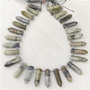 Picasso Jasper Beads Gray Bullet, approx 8-30mm