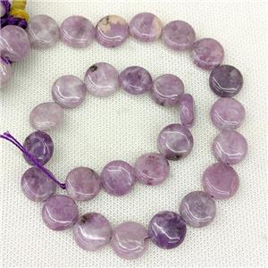 Natural Lilac Jasper Beads Coin, approx 15mm