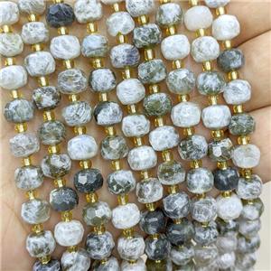 Natural Labradorite Beads Faceted Rondelle, approx 6-8mm