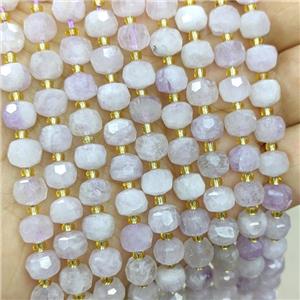 Natural Chalcedony Beads Faceted Rondelle Light.lavender, approx 6-8mm