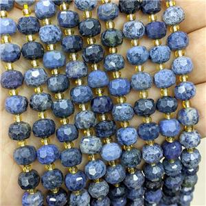 Natural Dumortierite Beads Faceted Rondelle Blue, approx 6-8mm