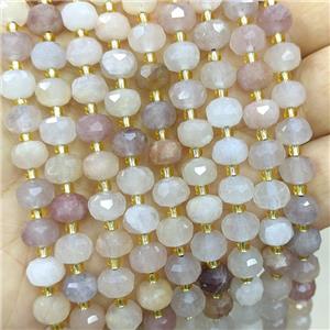Violet Quartz Beads Faceted Rondelle, approx 6-8mm