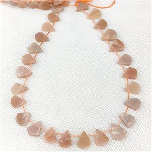 Natural Peach Moonstone Teardrop Beads Topdrilled, approx 10-16mm
