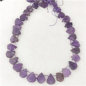 Natural Purple Amethyst Teardrop Beads Topdrilled, approx 10-16mm