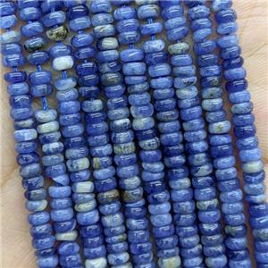 Natural Blue Sodalite Beads Smooth Rondelle, approx 4mm