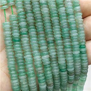 Natural Green Aventurine Heishi Spacer Beads, approx 6mm