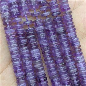 Natural Amethyst Heishi Beads Purple, approx 6mm