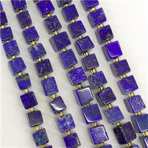 Natural Lapis Lazuli Beads Blue Cube, approx 8-10mm