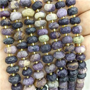 Purple Jasper Rondelle Beads Faceted, approx 9-11mm
