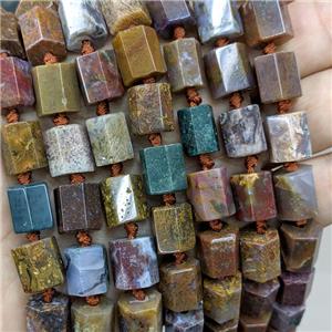 Natural Ocean Agate Column Beads Multicolor, approx 10-12mm