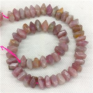 Natural Madagascar Rose Quartz Spacer Beads Pink Faceted Square, approx 12mm