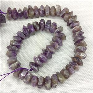 Natural Amethyst Beads Spacer Purple Faceted Square, approx 12mm