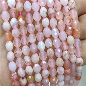 Natural Cherry Sakura Beads Pink Faceted Rice, approx 5-7mm