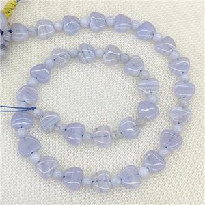 Natural Blue Lace Agate Beads Apple, approx 10mm