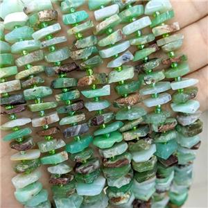 Natural Australian Chrysoprase Beads Heishi Green, approx 9-12mm