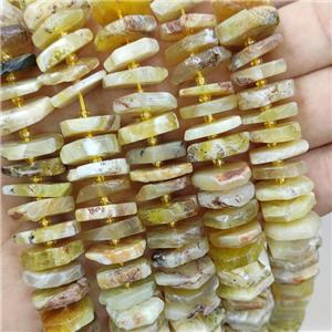 Natural Yellow Opal Heishi Spacer Beads, approx 13-15mm