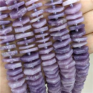 Natural Chinese Lepidolite Heishi Beads Purple, approx 13-15mm