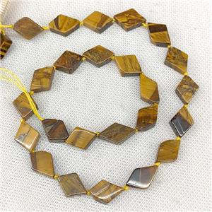 Natural Tiger Eye Stone Rhombus Beads, approx 10-18mm