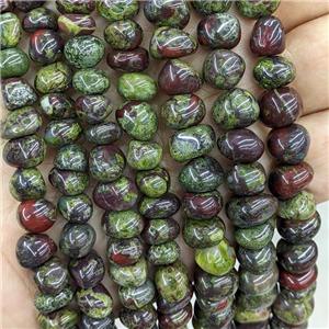 Natural Dragon Bloodstone Chips Beads Green Freeform, approx 6-9mm