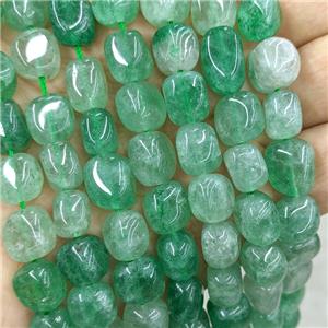 Natural Green Strawberry Quartz Chips Beads Freeform, approx 9-12mm