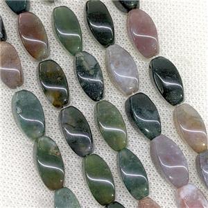 Natural Indian Agate Twist Beads Multicolor, approx 8-16mm