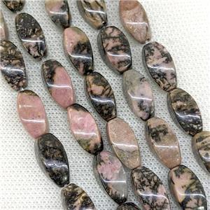 Natural Chinese Rhodonite Beads Twist, approx 8-16mm