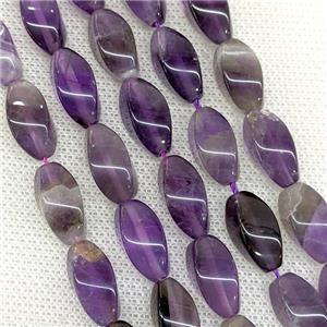 Natural Purple Amethyst Beads Twist, approx 8-16mm