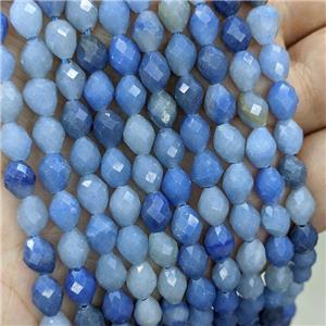 Natural Blue Aventurine Beads Faceted Rice, approx 5-7mm