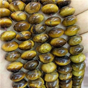 Natural Tiger Eye Stone Beads Smooth Rondelle, approx 9-15mm