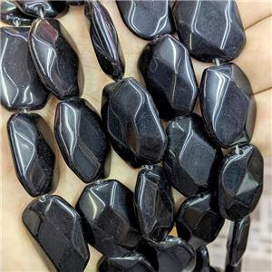 Black Jasper Slice Beads, approx 18-25mm