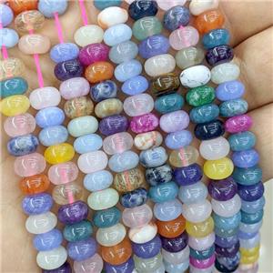 Mixed Gemstone Rondelle Beads Smooth, approx 8mm