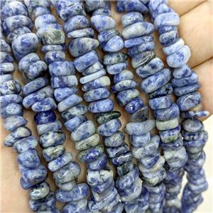 Natural Blue Dalmatian Jasper Beads Chips Freeform, approx 7-11mm