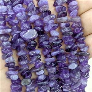 Natural Purple Amethyst Chips Beads Freeform, approx 7-11mm