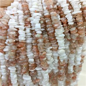 White Moonstone And Golden Sunstone Chips Beads Freeform, approx 7-11mm