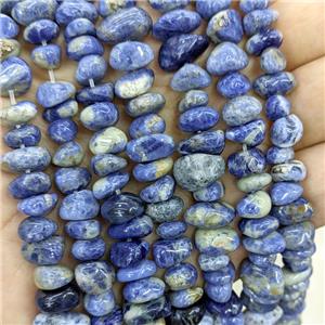 Natural Blue Sodalite Chips Beads Freeform, approx 7-11mm