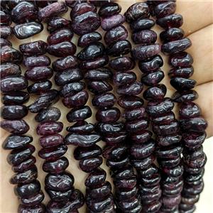 Natural Garnet Chip Beads Darkred Freeform, approx 7-11mm
